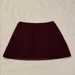 Madewell Rich Burgundy Textured Mini Skirt